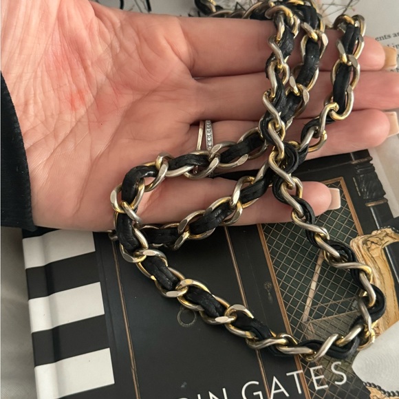 Authentic CHANEL BLACK PATENT SMALL CC TASSEL CAMERA BAG - Picture 7 of 13